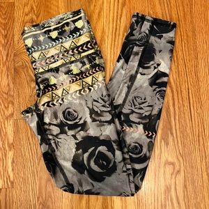 Teeki Desert Rose Print Yoga Leggings *Discontinued* Made From Recycled Plastic!